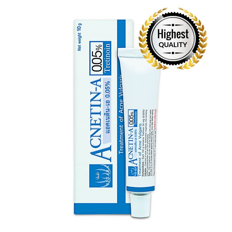 Acnetin-A 0.05% Tretinoin Treatment Cream For Acne Vulgaris 10g THAILAND