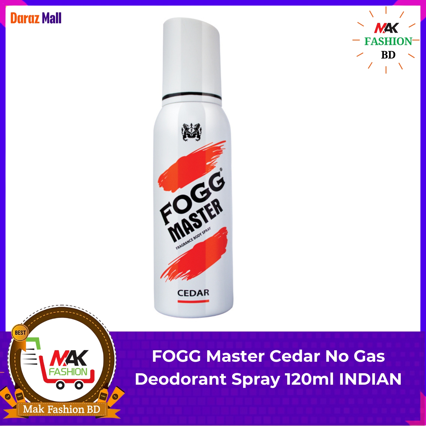 Fogg Master Cedar No Gas Deodorant Spray 120ml INDIAN  266914070