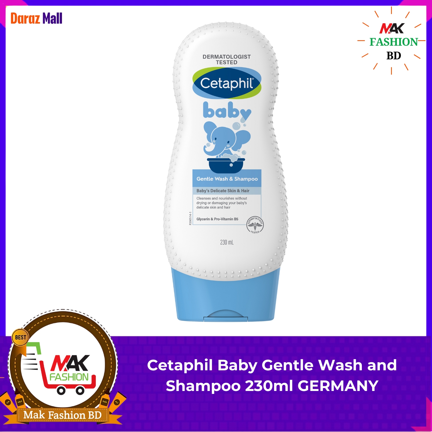 Cetaphil Baby Gentle Wash and Shampoo 230ml GERMANY - 275928280