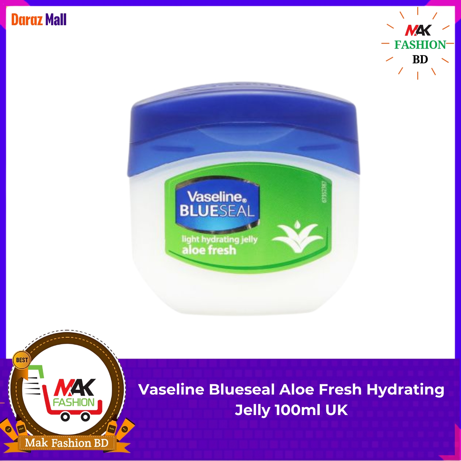 Vaseline Blueseal Aloe Fresh Hydrating Jelly 100ml UK  284086908