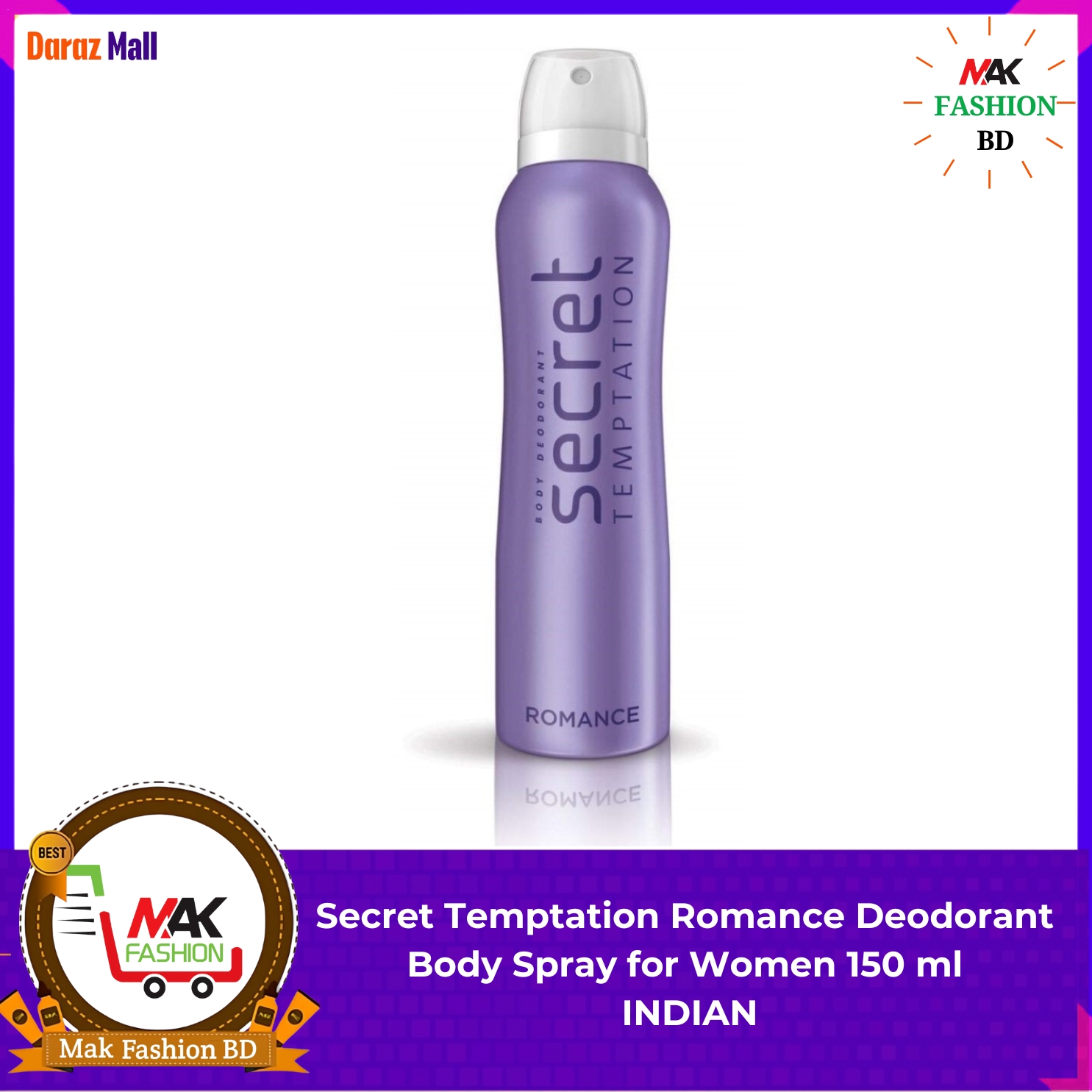 Secret Temptation Romance Deodorant Body Spray for Women 150ml INDIAN 285328998