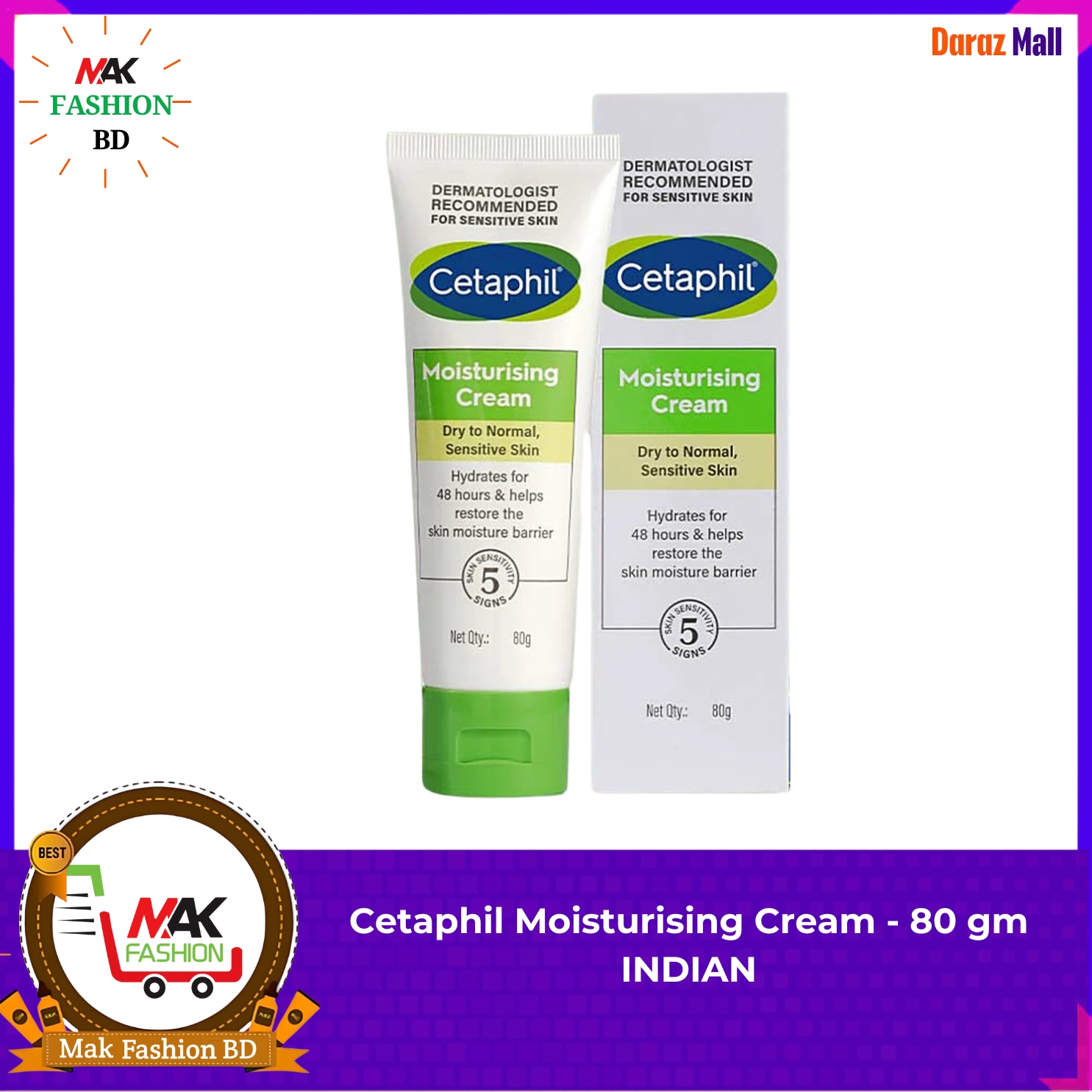 Cetaphil Moisturising Cream 80gm INDIAN 306633615