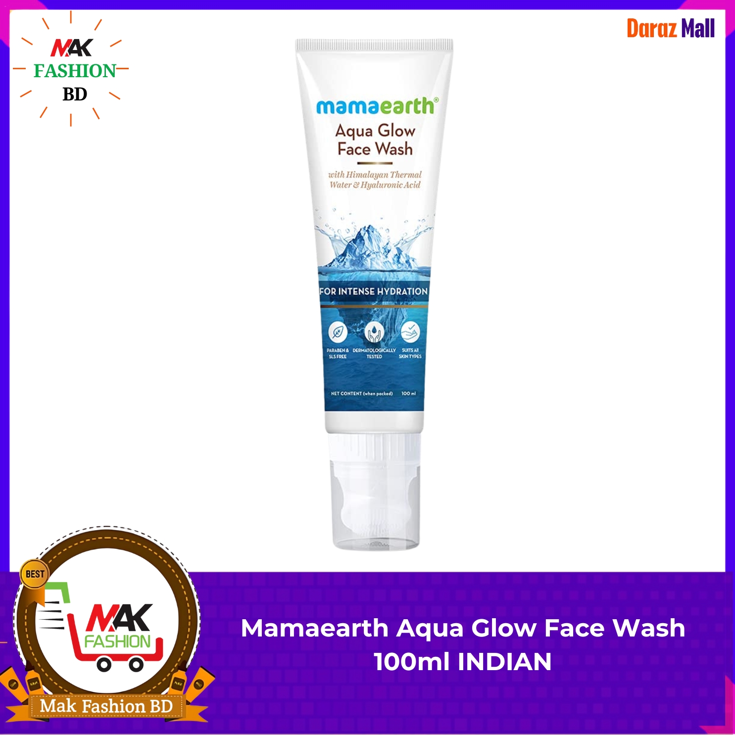 Mamaearth Aqua Glow Face Wash 100ml  INDIAN  307581702