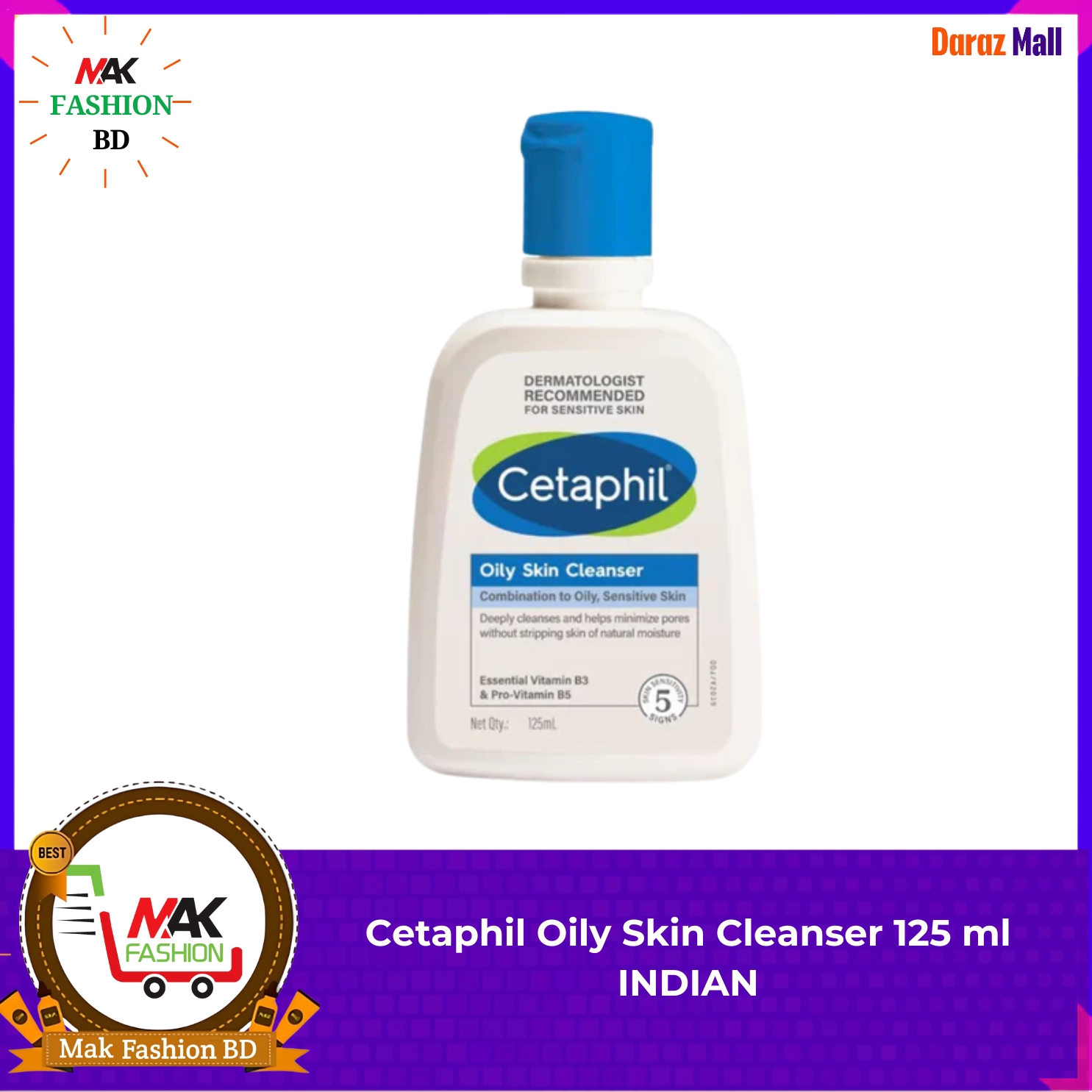 Cetaphil Oily Skin Cleanser Daily Face Wash for Oily Acne prone Skin  Gentle 125ml 308146923