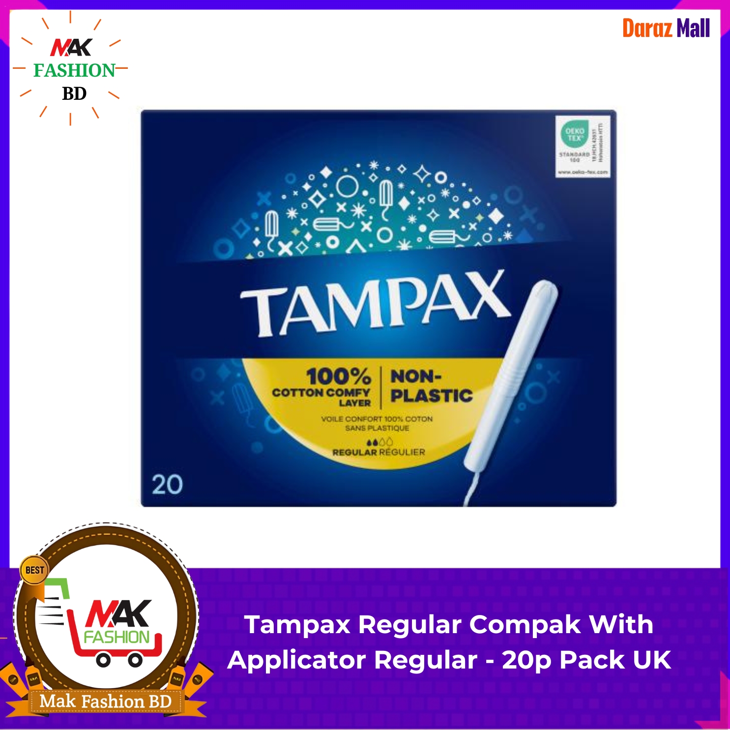 Tampax Regular Compak With Applicator Regular - 20p Pack UK  308751921
