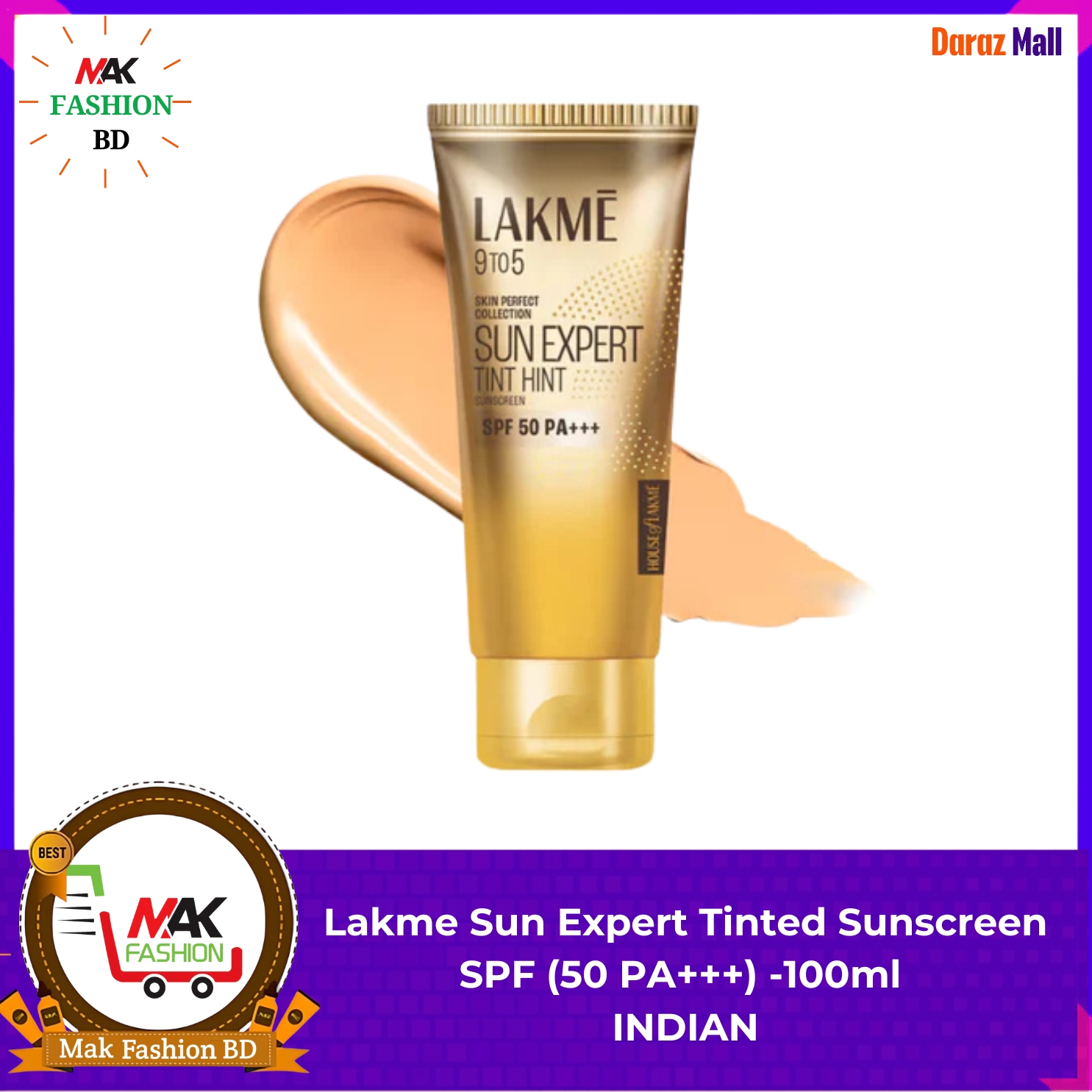 Lakme Sun Expert Tinted Sunscreen SPF (50 PA+++) -100ml INDIAN 309278816