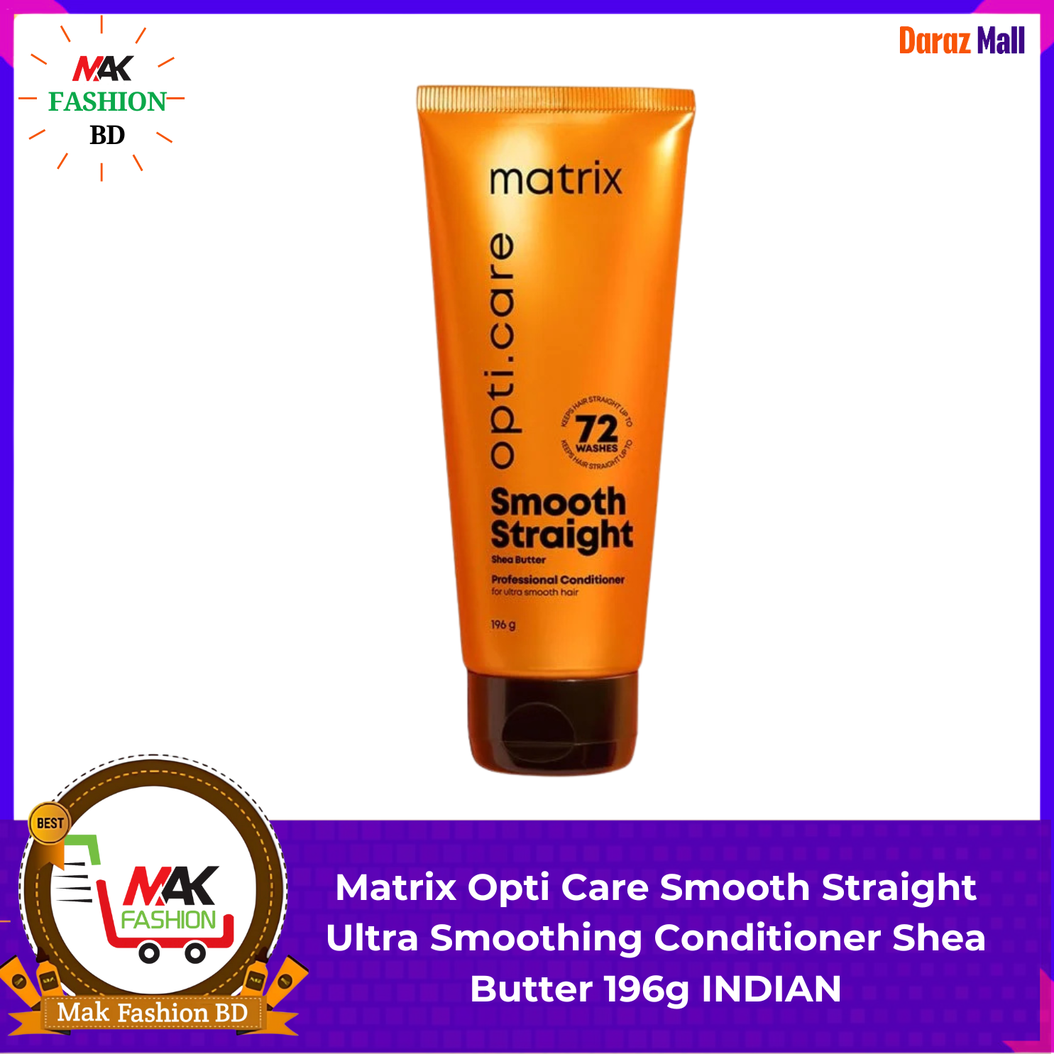 Matrix Opti Care Smooth Straight Ultra Smoothing Conditioner Shea Butter 196g INDIAN 321111767