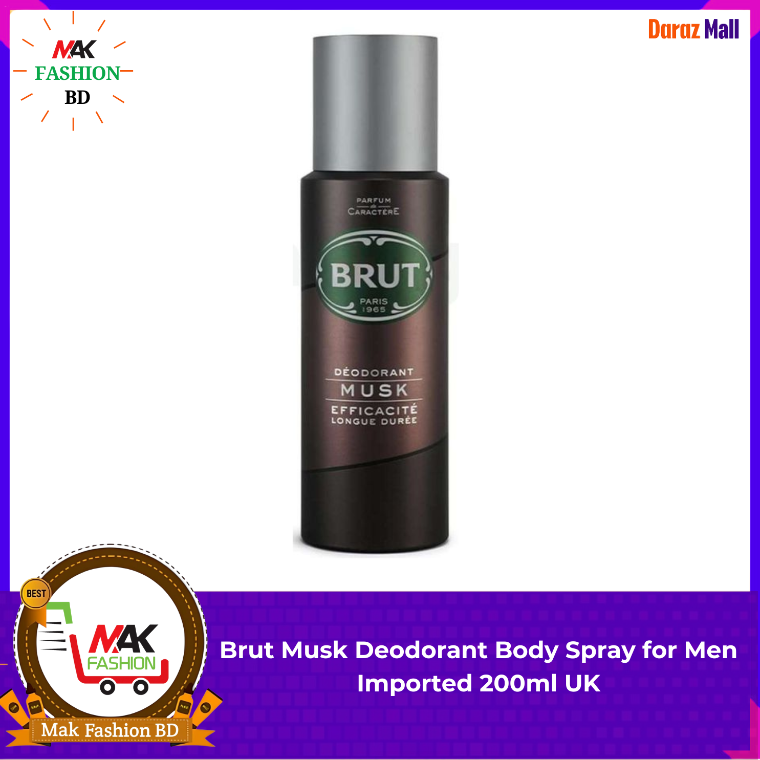 Brut Musk Deodorant Body Spray for Men Imported 200ml UK 321743315