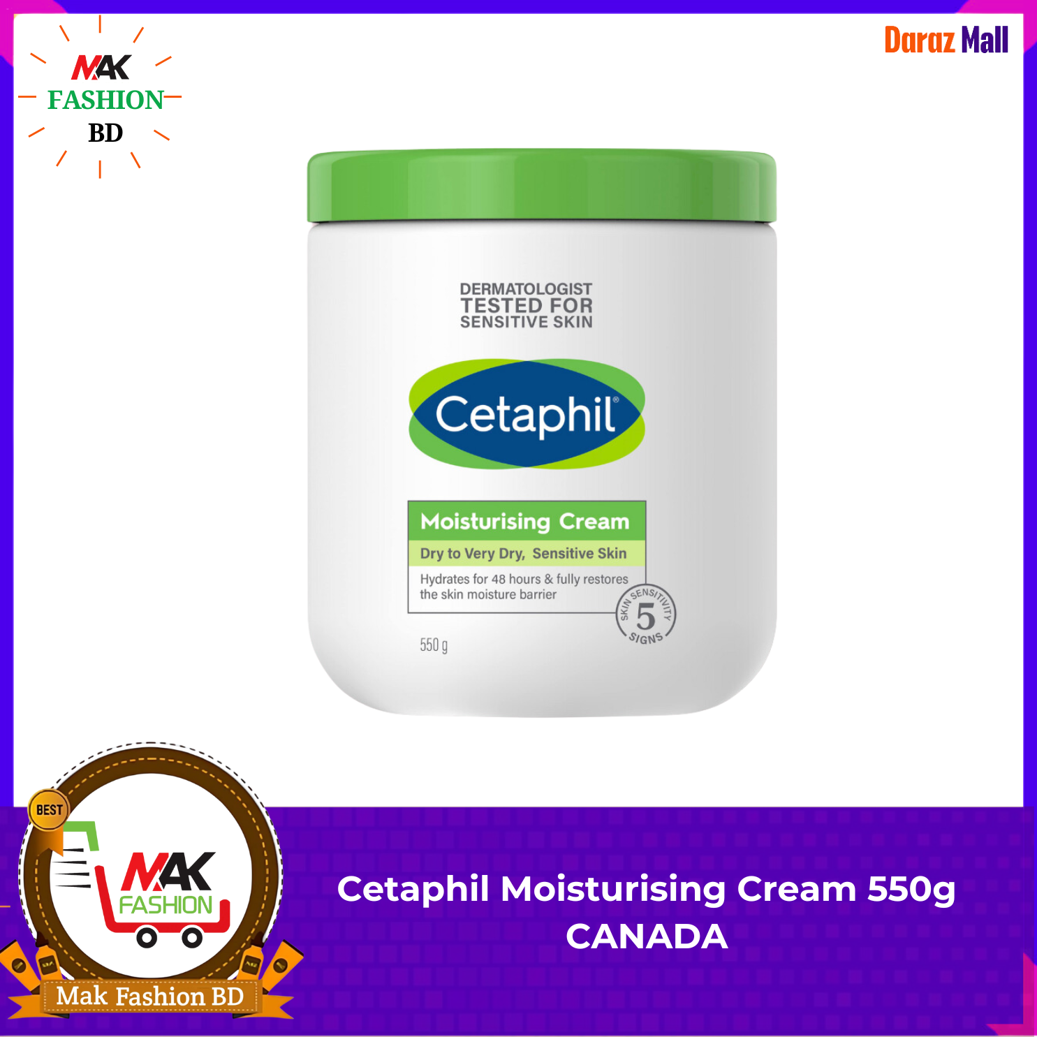 Cetaphil Moisturising Cream 550g CANADA 322041750