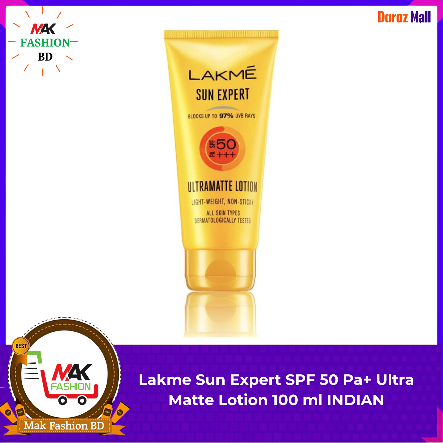 Lakme Sun Expert SPF 50 Pa+ Ultra Matte Lotion 100ml INDIAN 322325826