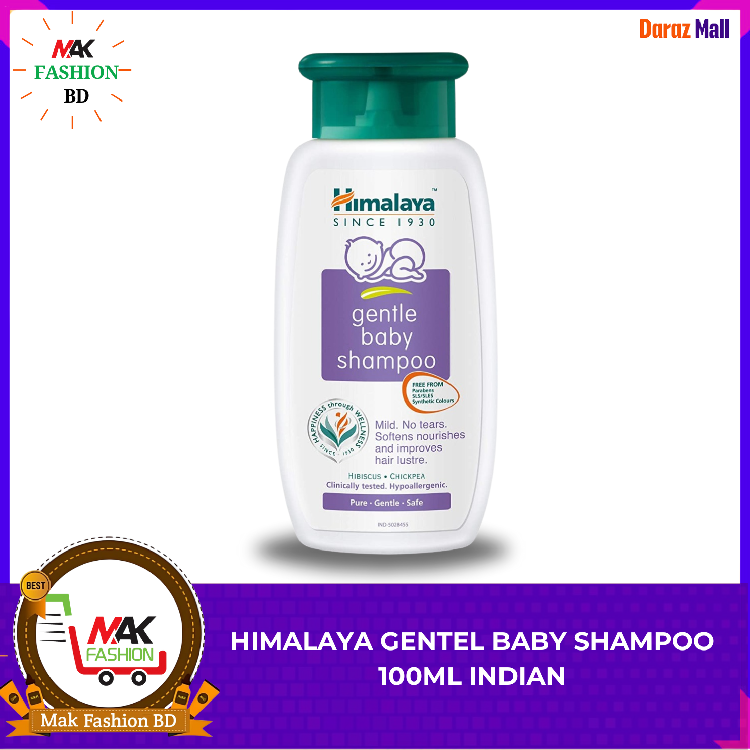 HIMALAYA GENTEL BABY SHAMPOO 100ML INDIAN 322904864