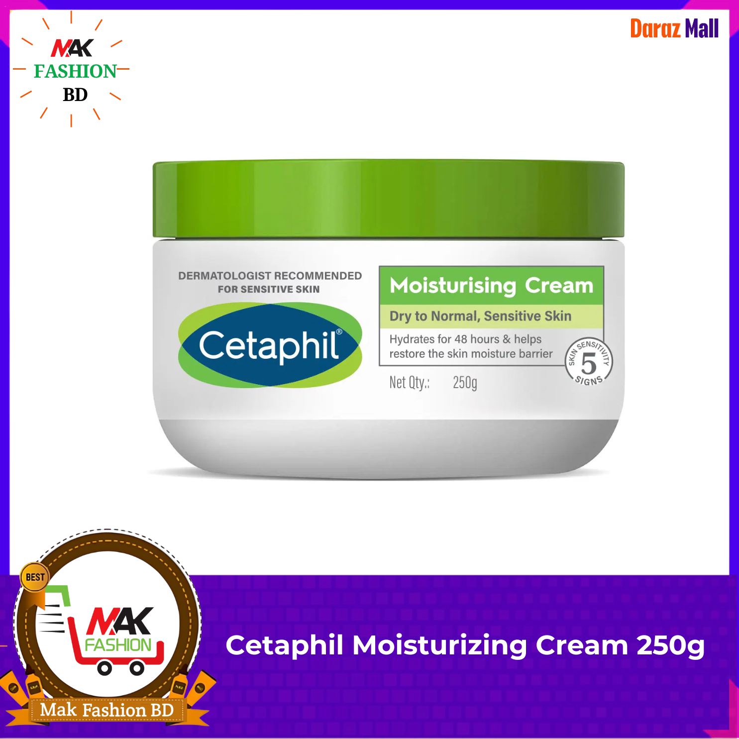 Cetaphil Moisturizing Dry to Normal Sensitive Skin Cream 250g 323427925