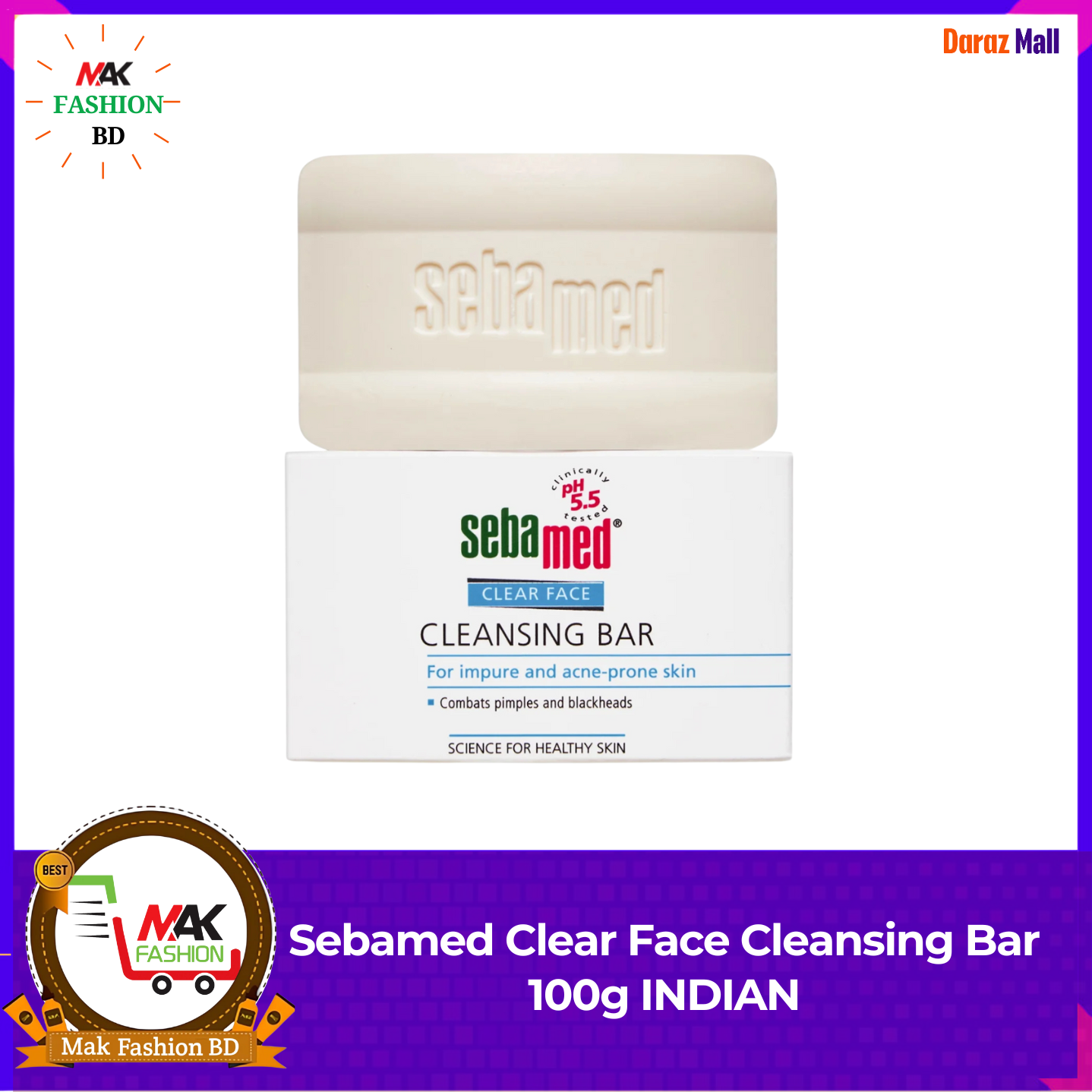 Sebamed Clear Face Cleansing Bar 100g INDIAN 325609179