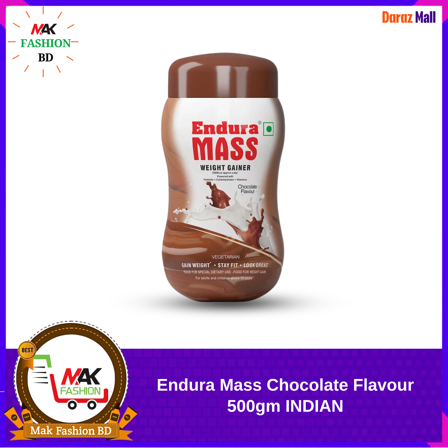 Endura Mass Chocolate Flavour 500gm INDIAN 327447545