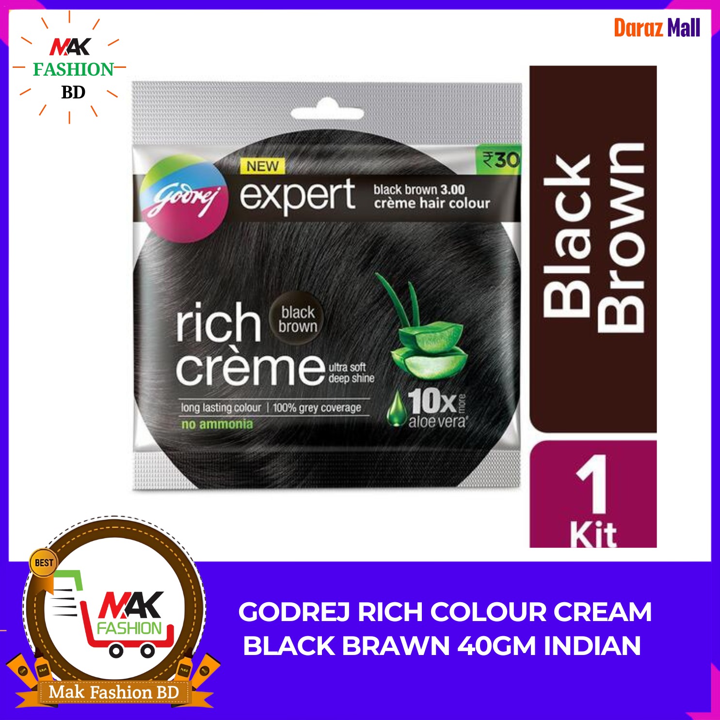 Godrej Rich Colour Cream Black Brown 40gm INDIAN 331977963