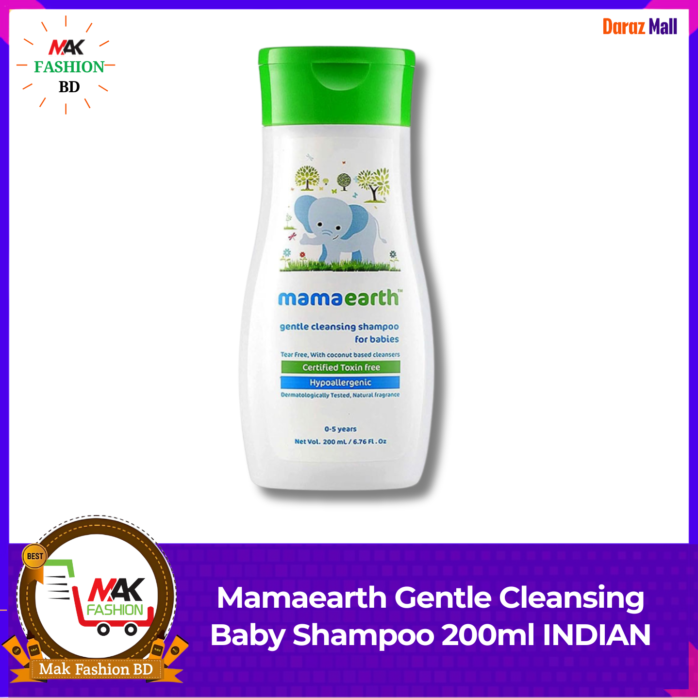 Mamaearth Gentle Cleansing Baby Shampoo 200ml INDIAN  -362779645