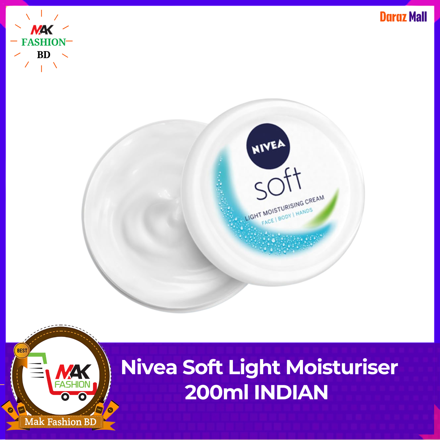 Nivea Soft Light Moisturiser 200ml INDIAN 491589176