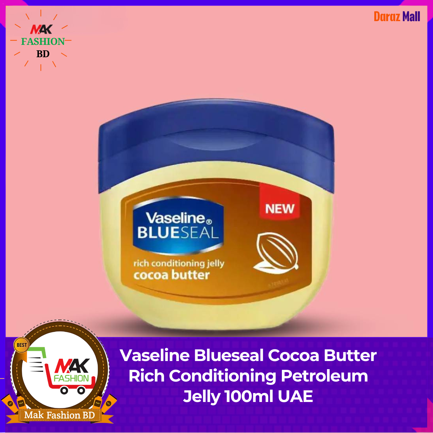 Vaseline Blueseal Cocoa Butter Rich Conditioning Petroleum Jelly 100ml UAE  426916660
