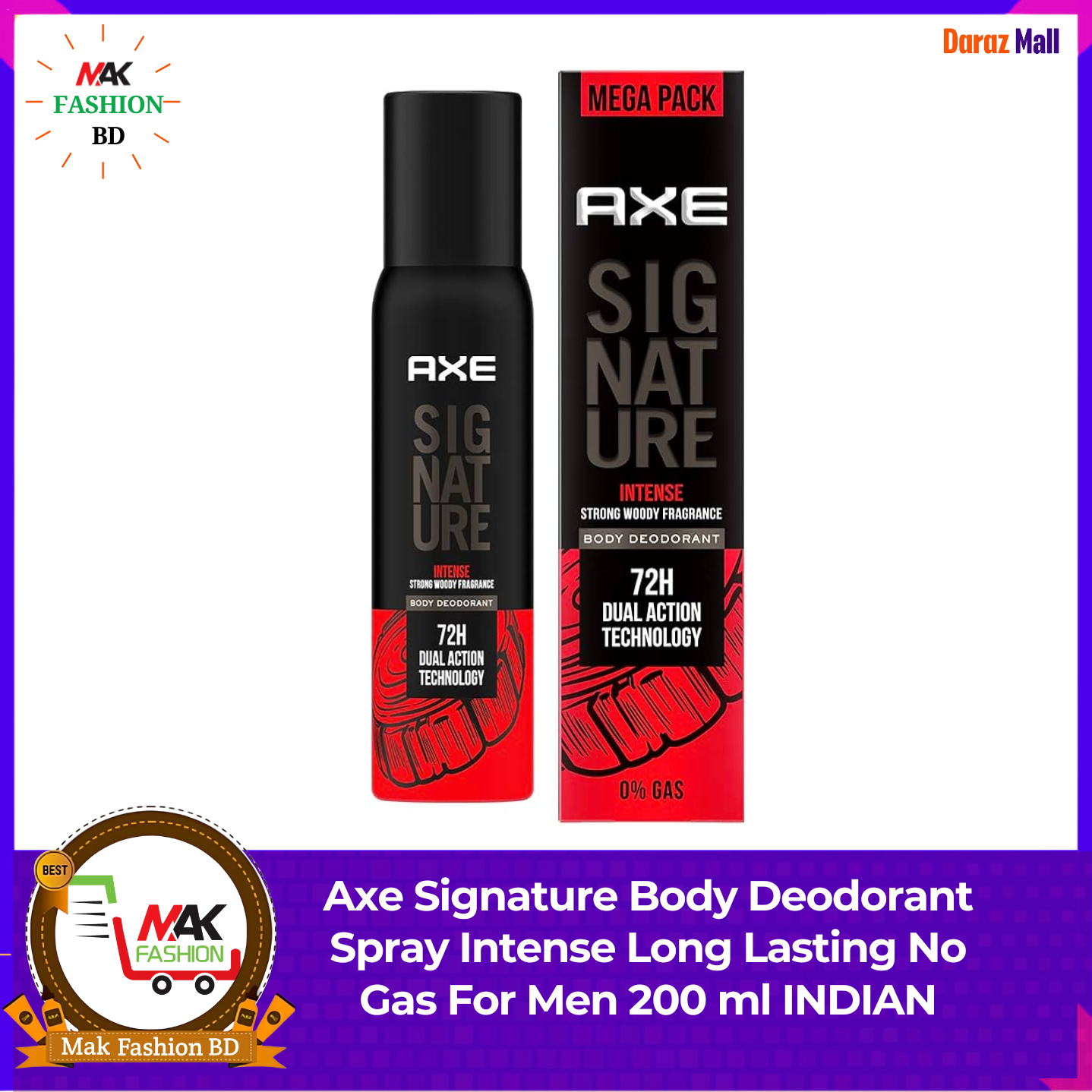 Axe Signature Body Deodorant Spray Intense Long Lasting No Gas For Men 200ml INDIAN 452288939