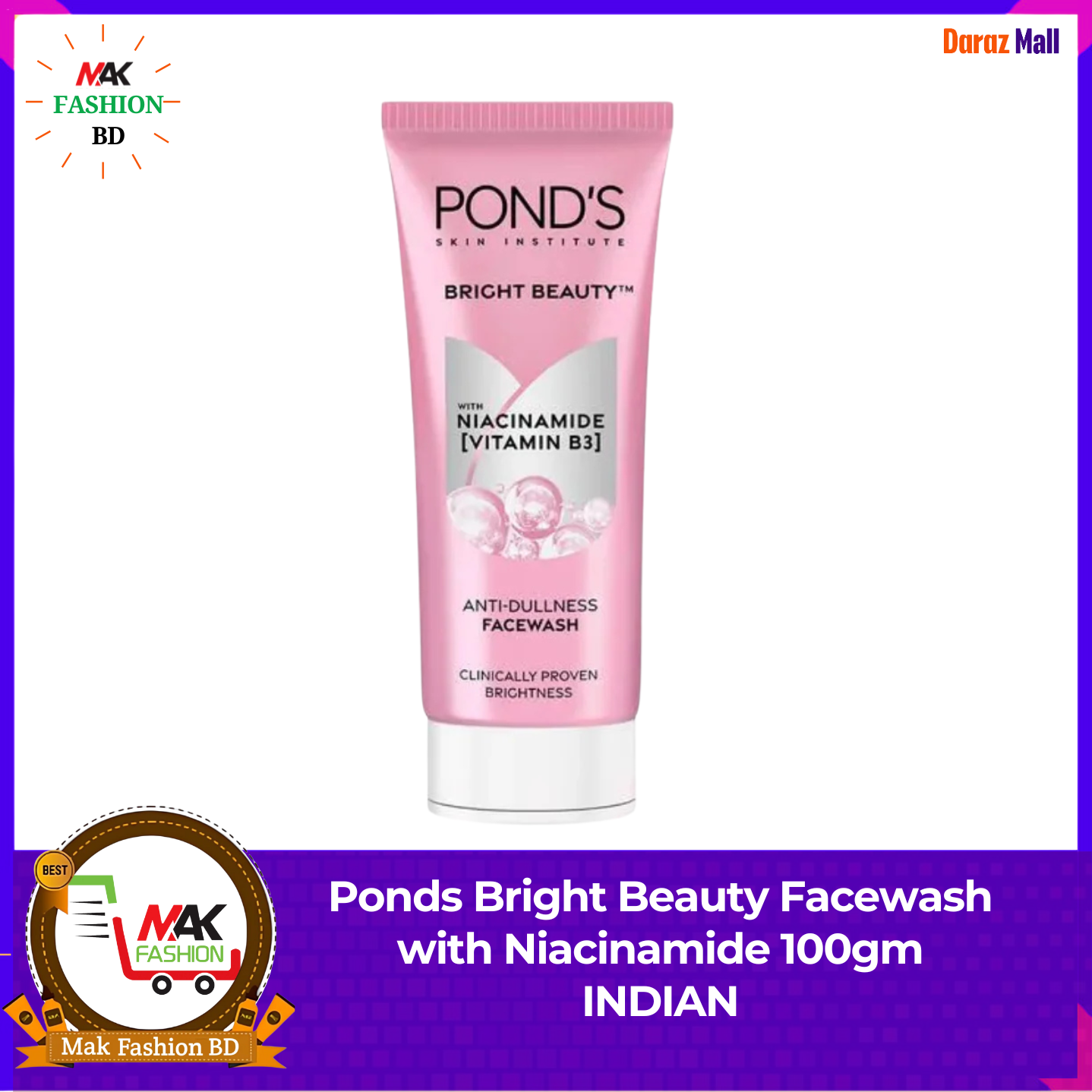 Ponds Bright Beauty Facewash with Niacinamide 100gm INDIAN 408536469