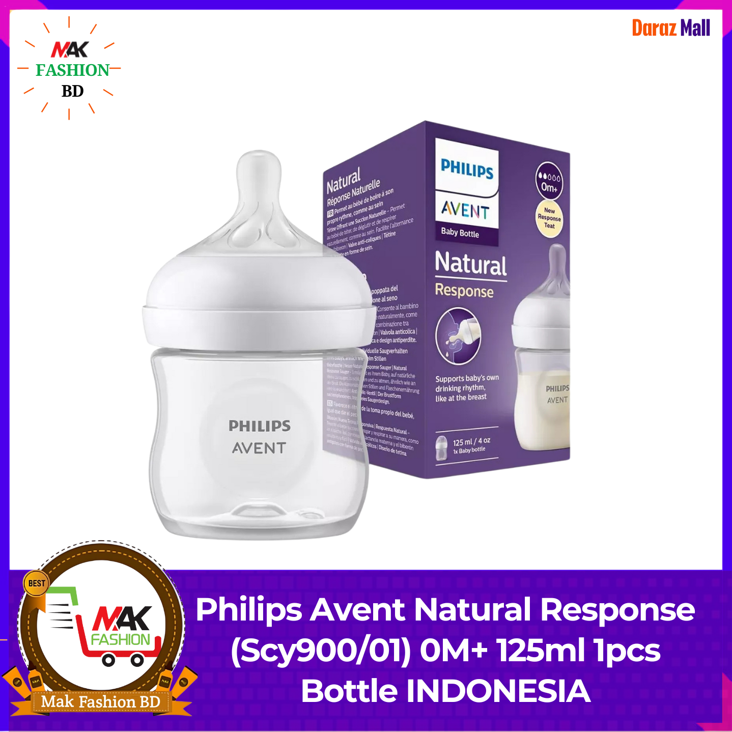 Philips Avent Natural Response 0M+ 125ml 1pcs Bottle INDONESIA 399324257