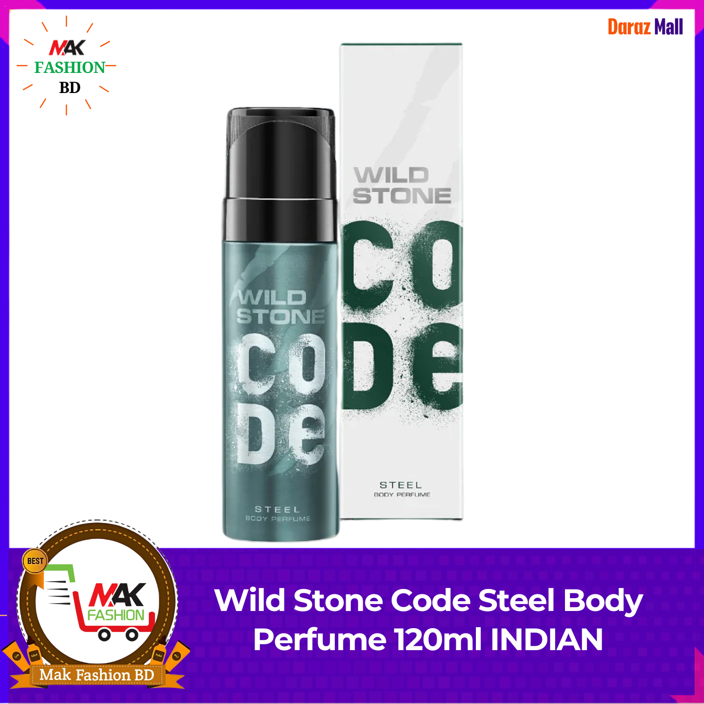 Wild Stone Code Steel Body Perfume 120ml INDIAN 399081091