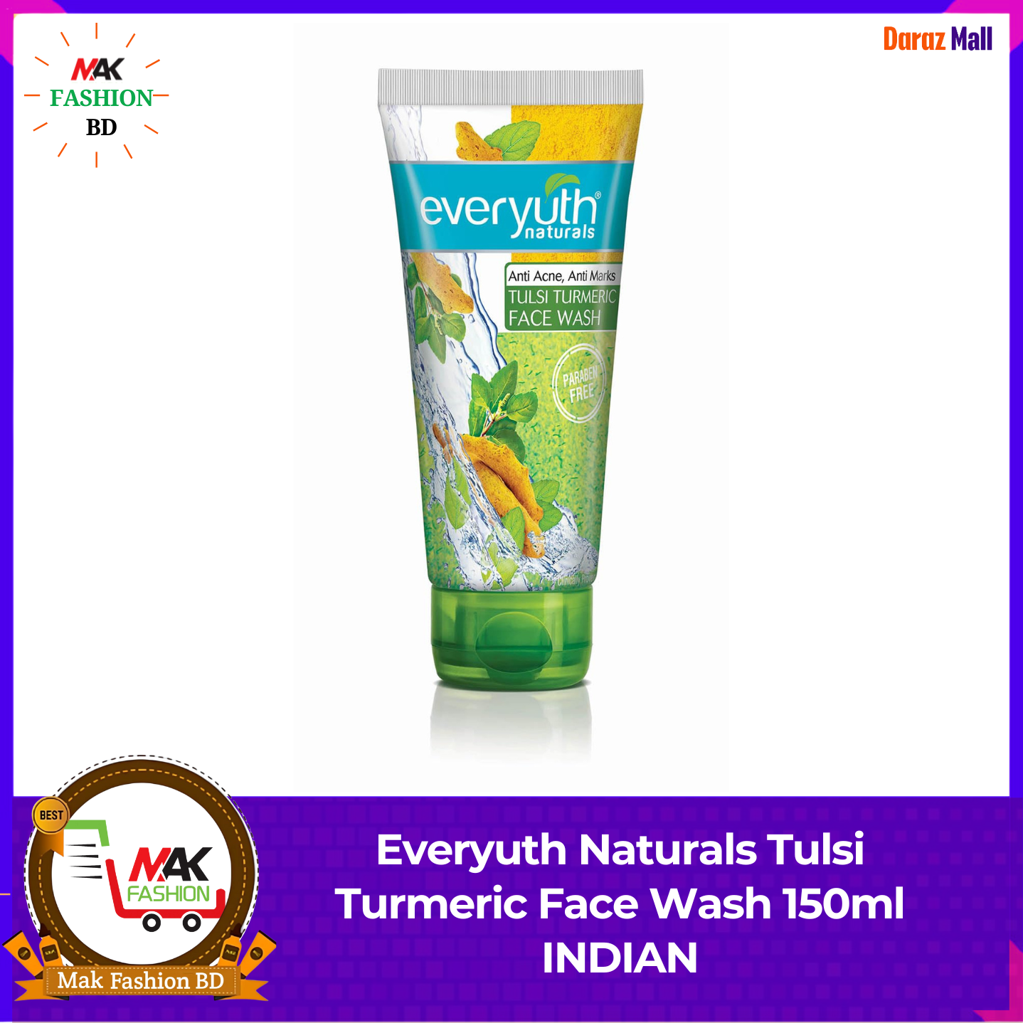 Everyuth Naturals Tulsi Turmeric Face Wash 150ml INDIAN 385539670