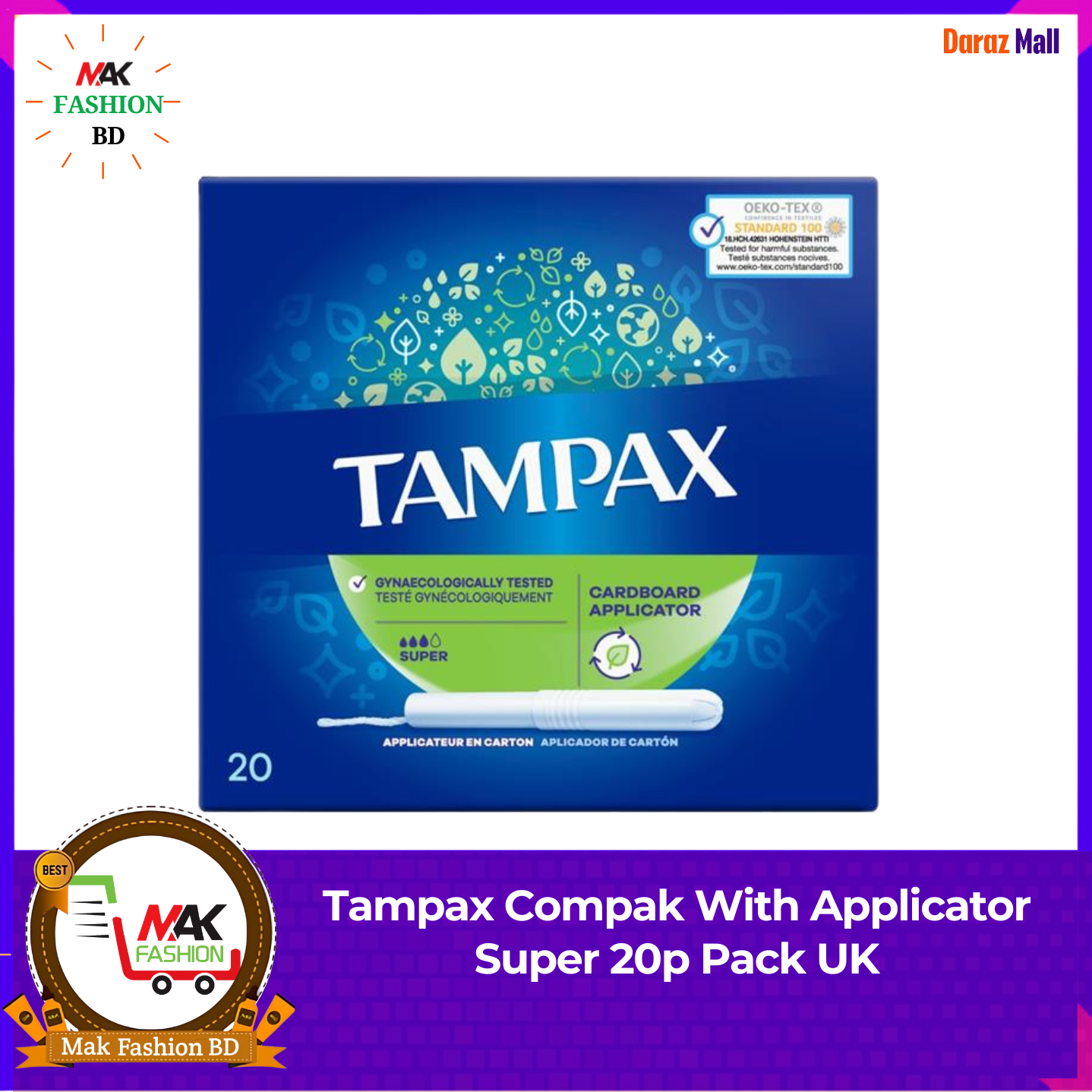 Tampax Compak With ApplicatorTampons Super 20p Pack UK 308767244