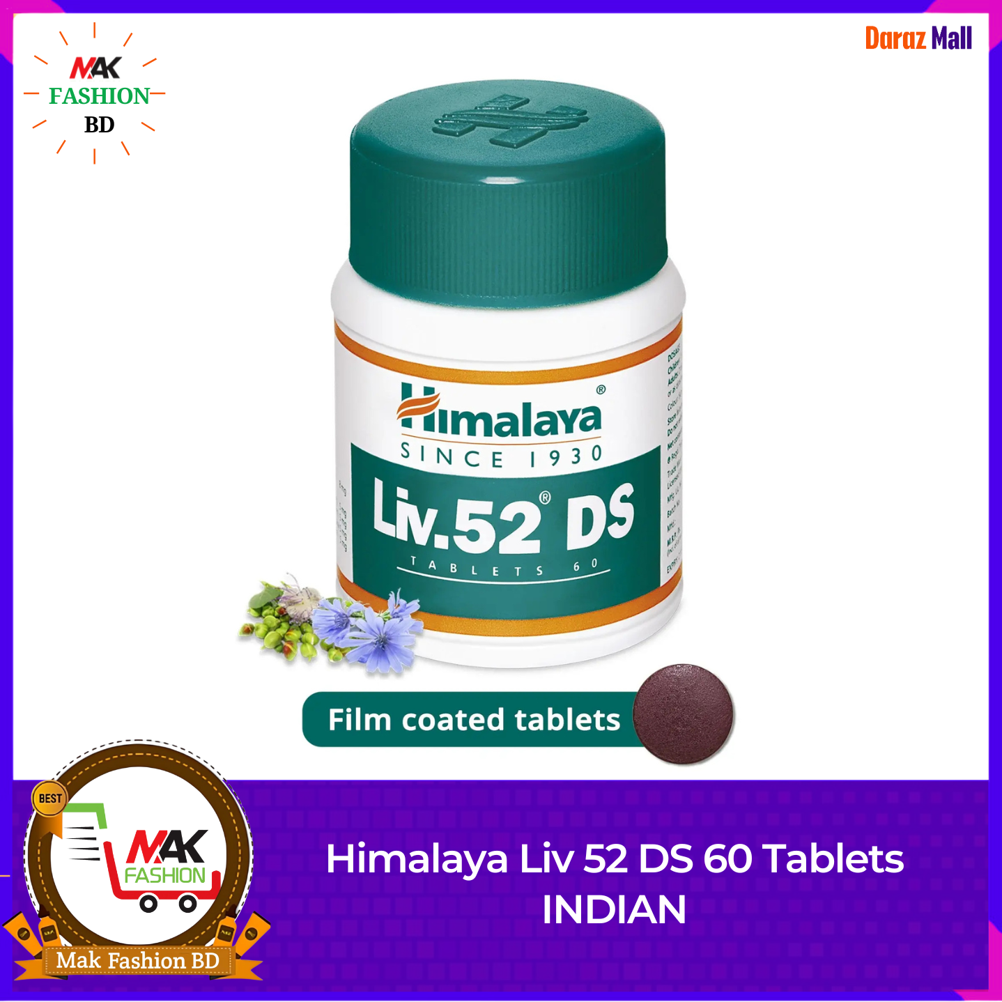 Himalaya Liv 52 DS 60 Tablets INDIAN 526831318