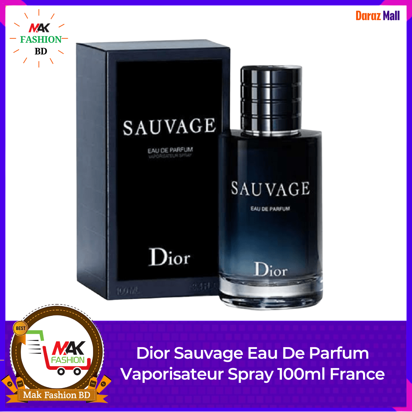 Dior Sauvage Eau De Parfum Vaporisateur Spray 100ml France 527238101