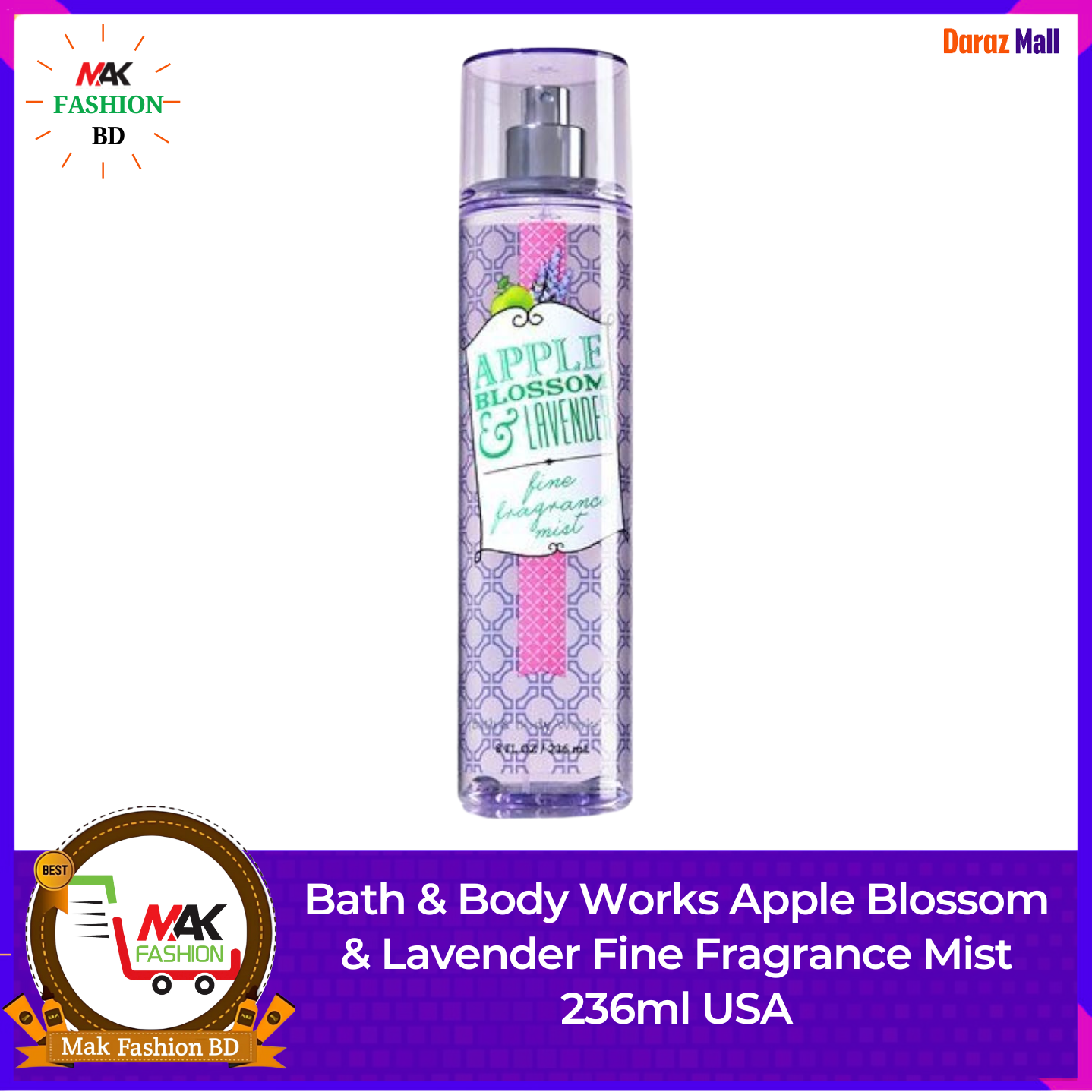 Bath & Body Works Apple Blossom & Lavender Fine Fragrance Mist 236ml USA 528344816