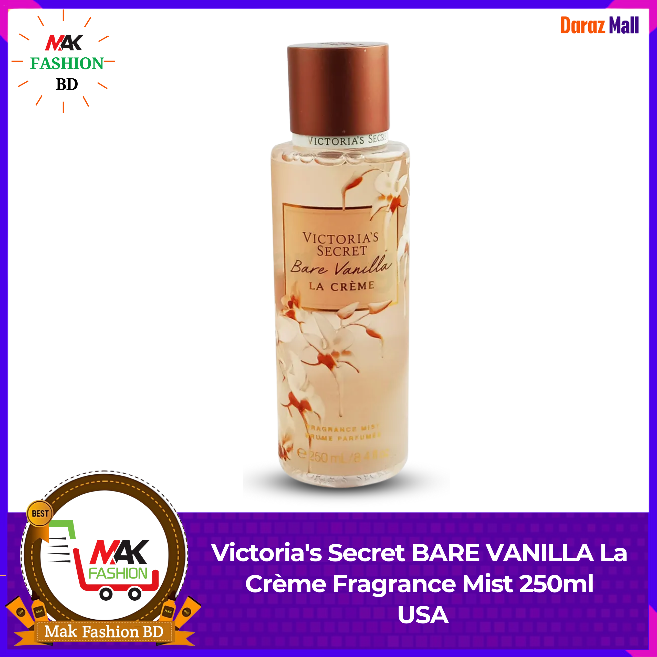 Victoria's Secret BARE VANILLA La Crème Fragrance Mist 250ml USA 529893045