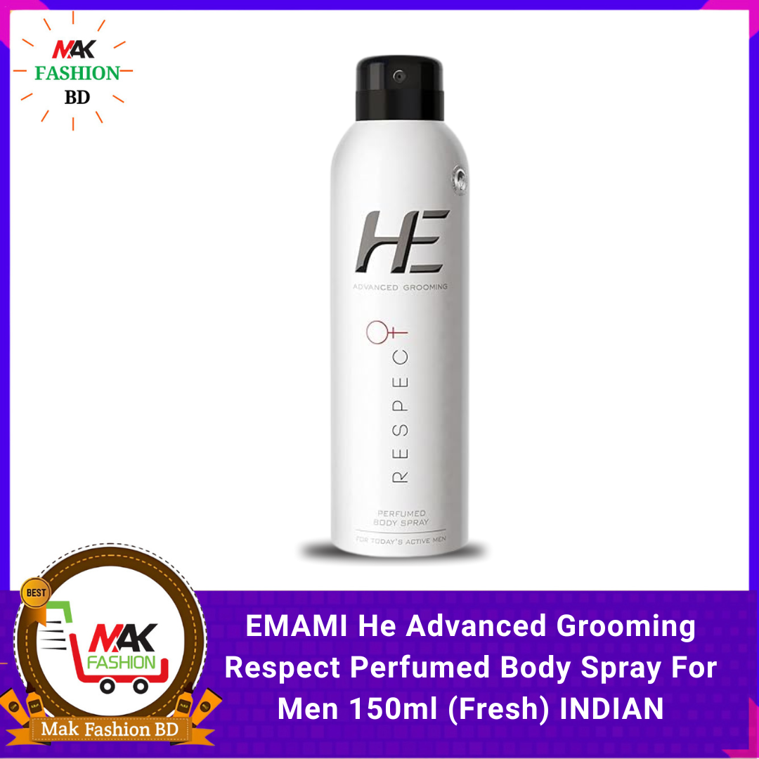 EMAMI He Advanced Grooming Respect Perfumed Body Spray For Men, 150ml (Fresh) INDIAN -324796407